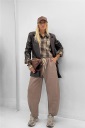 camicia crop flanellata sarah